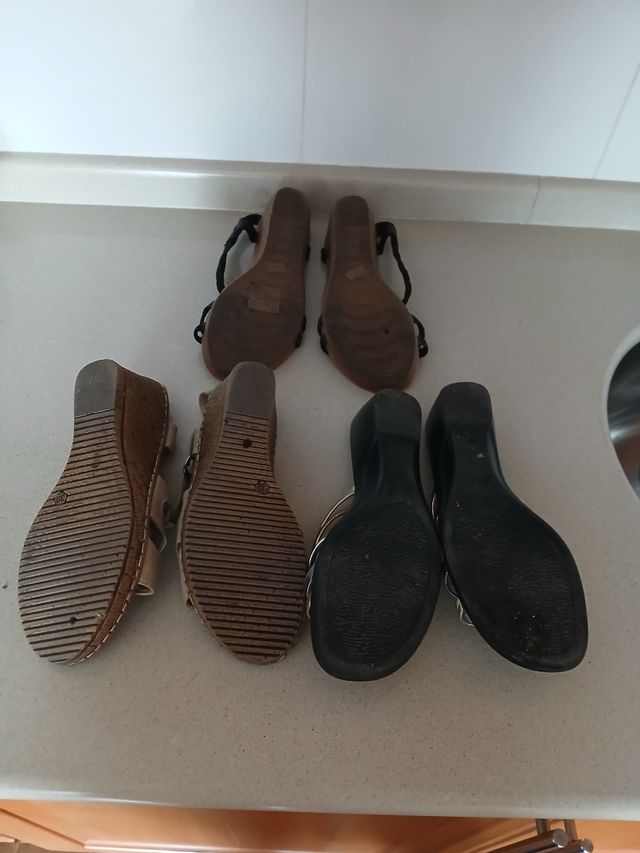 Lote 3 pares sandalias mujer