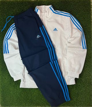 Chandal Adidas Retro blanco y azul
