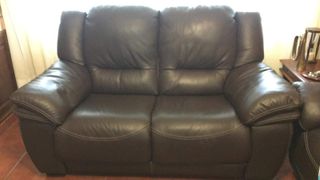 Sofá 2 Plazas Losbu Cuero Marrón