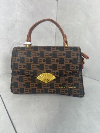 Bolso Enrico Coveri Marrón y Negro