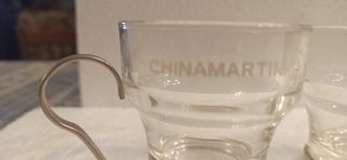 Set 6 Bicchieri Chinamartini Vetro e Metallo