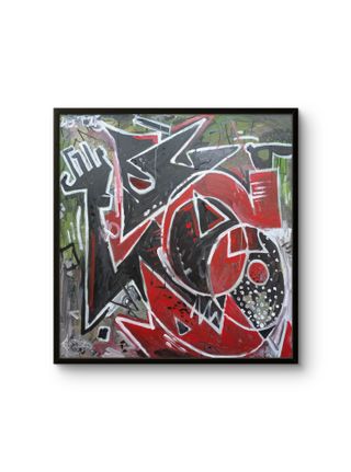 Cuadro abstracto moderno ORIGINAL grande 1 x 1 m