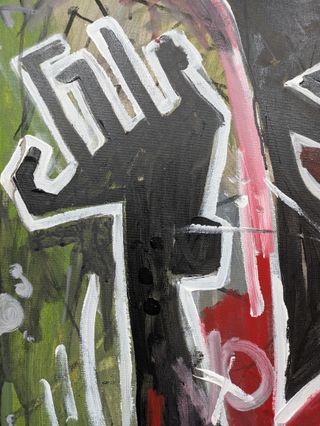 Cuadro abstracto moderno ORIGINAL grande 1 x 1 m