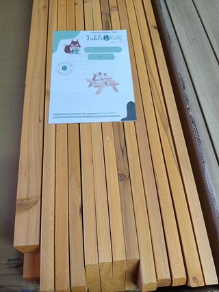 FableKids ARNE Juego de mesa de picnic para 4 niño