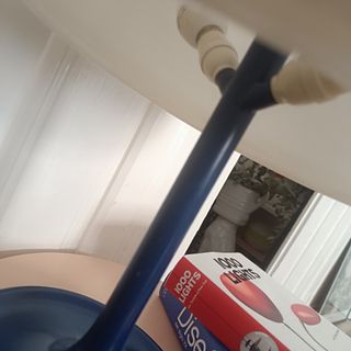 Lámpara de mesa Codialpo Space Age azul/blanca