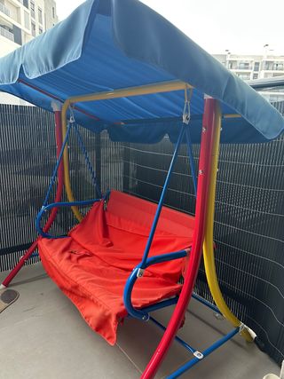 Columpio infantil con toldo