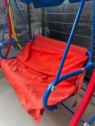 Columpio infantil con toldo