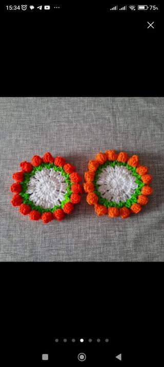 Posavasos Crochet Flor