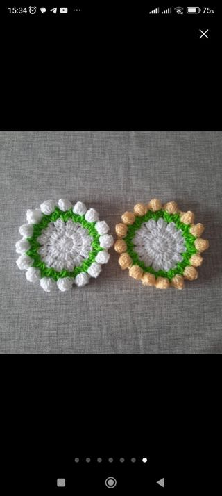 Posavasos Crochet Flor