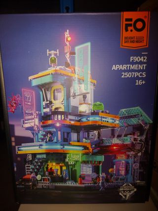 Cyberpunk Mansion Lighting Building