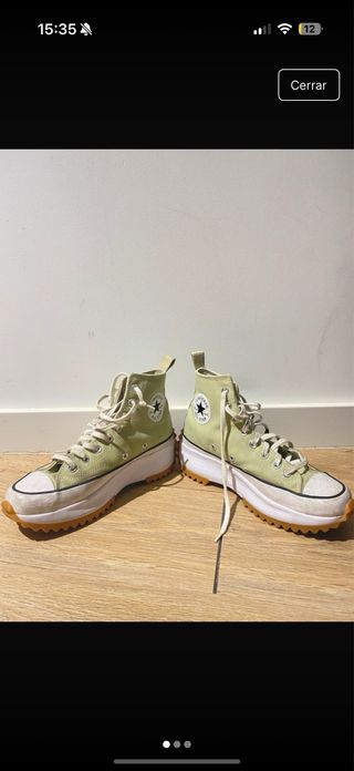 CONVERSE VERDES CLARO CON PLATAFORMA