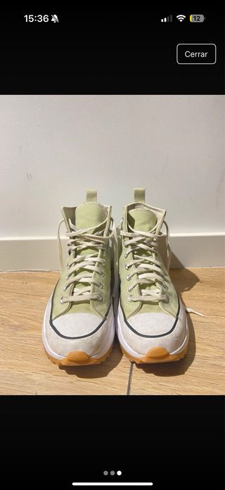 CONVERSE VERDES CLARO CON PLATAFORMA