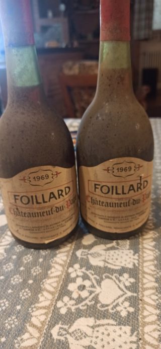 2 Bottiglie Foillard Châteauneuf-du-Pape 1969