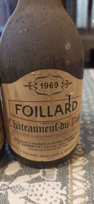 2 Bottiglie Foillard Châteauneuf-du-Pape 1969