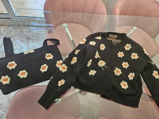 Conjunto Top y Chaqueta Flores Cider