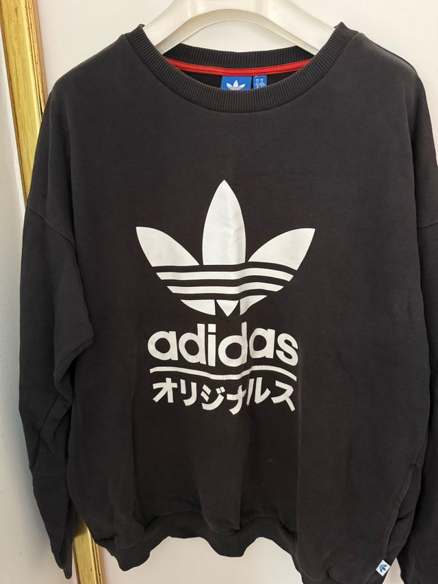 Felpa Adidas Originals nera con logo