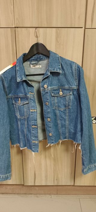 Chaqueta vaquera pintada a mano