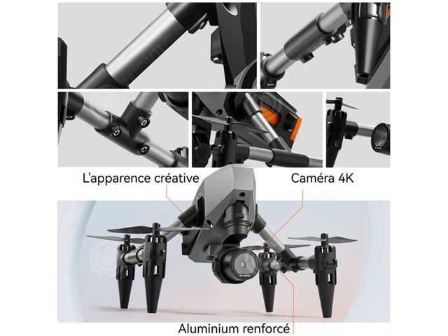 Drone Câmera Dupla 4k Zoom X50 Altura 50m Distânci
