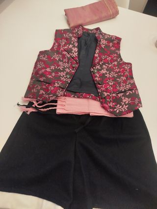 Traje Fallera Niño Negro y Rosa