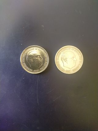 2 Monedas 50 Pesetas Franco 1957