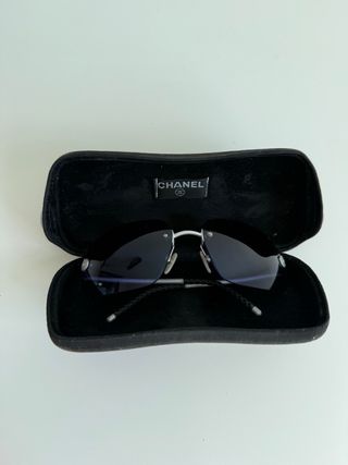 Gafas de sol Chanel vintage azules y plateadas