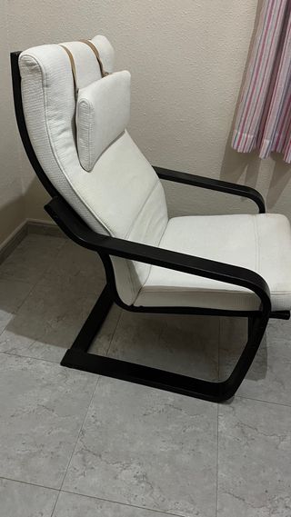 Butaca moderna blanca y negra