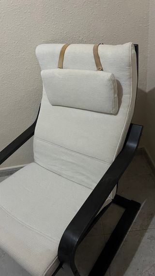 Butaca moderna blanca y negra