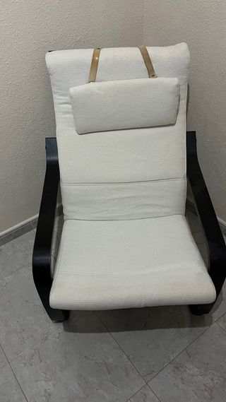 Butaca moderna blanca y negra