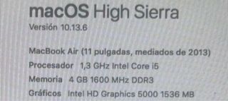 MacBook Air 11 Plata - PRECIO CERRADO 