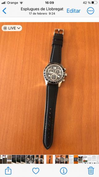Reloj Tissot Cronógrafo Negro