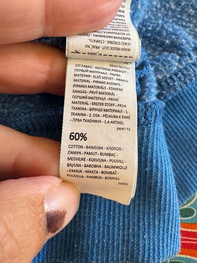 Felpa con cappuccio blu