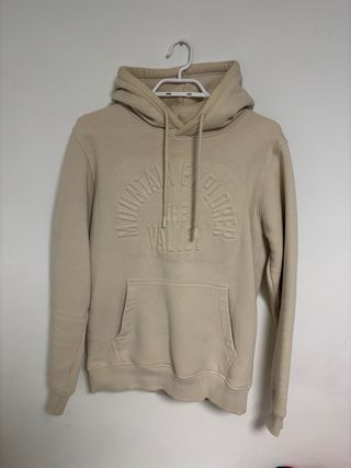 Sudadera beige con estampado