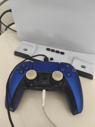 Consola PS5 Sony Blanca y Mando Azul