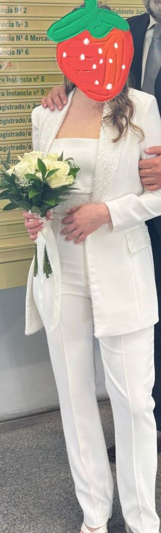 Traje Rocío Osorno Blanco Talla 36
