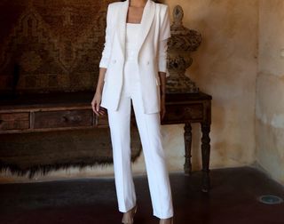 Traje Rocío Osorno Blanco Talla 36