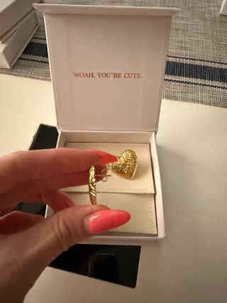 Pendientes Corazón Bañados Oro 18k Nuevos