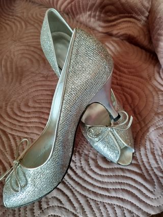 Scarpe donna FRANCESCO e-line argento glitter