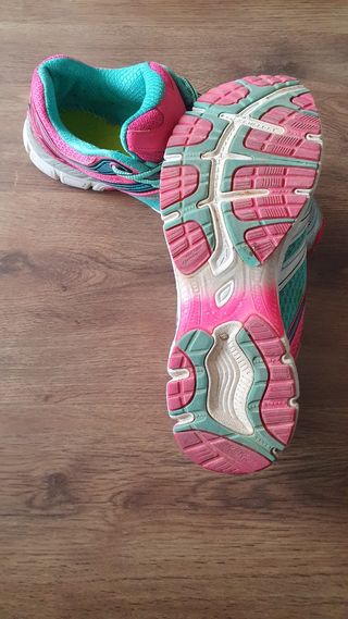 Zapatilla deportiva mujer rosa y turquesa