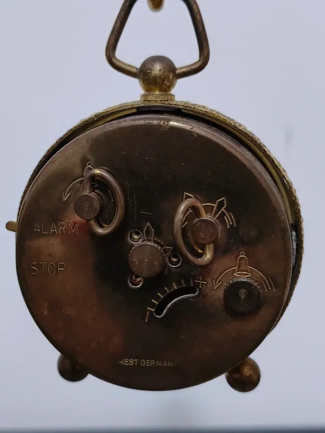 Orologio pendolo vintage da comò in onice w. Germ.