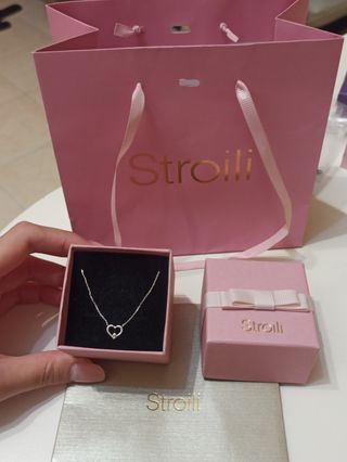 Collana cuore con diamante