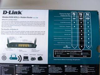 Router D-Link Wireless N300 ADSL2+ DSL-2750B