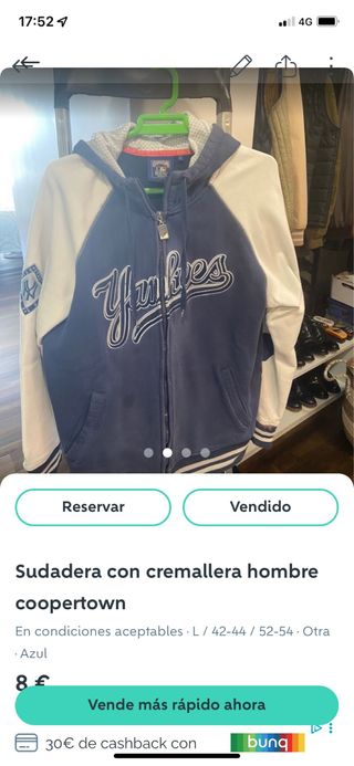 Sudadera con cremallera hombre Coopertown