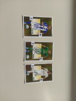 Pack 3 cromos fútbol con autógrafos.
Laliga 20-21