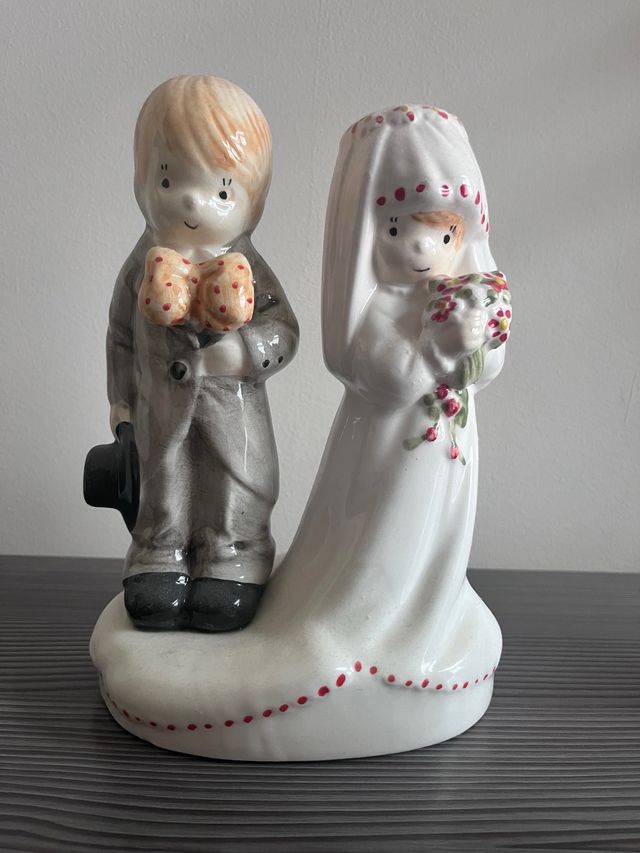 Figura Novios Cerámica Decoración