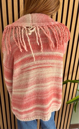 Cardigan bambina con frange