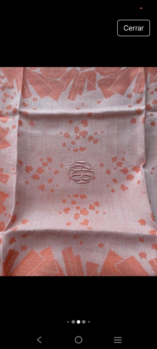 6 Servilletas de francesas lino Adamascado