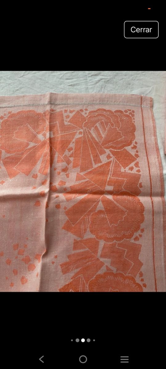 6 Servilletas de francesas lino Adamascado