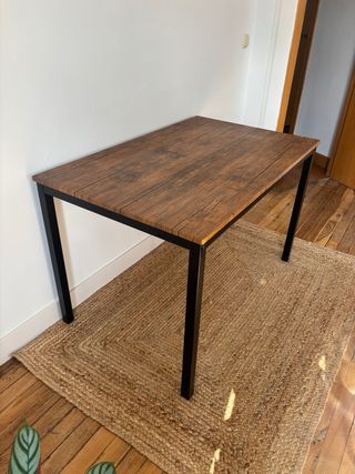 Mesa madera y metal 120x75