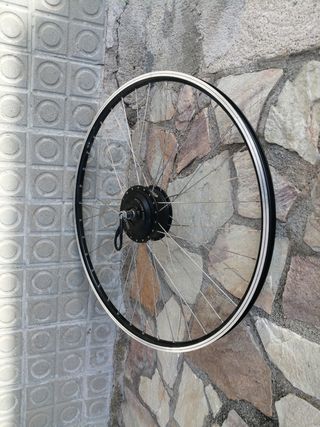Rueda delantera con motor para bicicleta ciclotek 