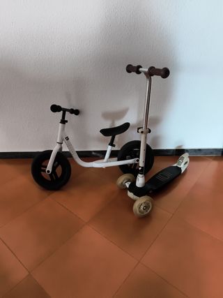 Bicicleta de equilibrio Btwin y patinete